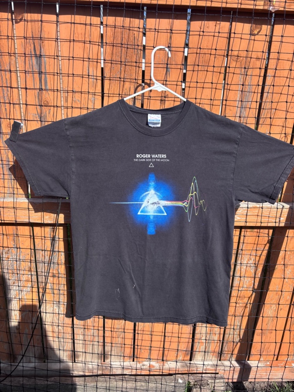 Hanes Black Graphic Heavyweight Tee with White Text